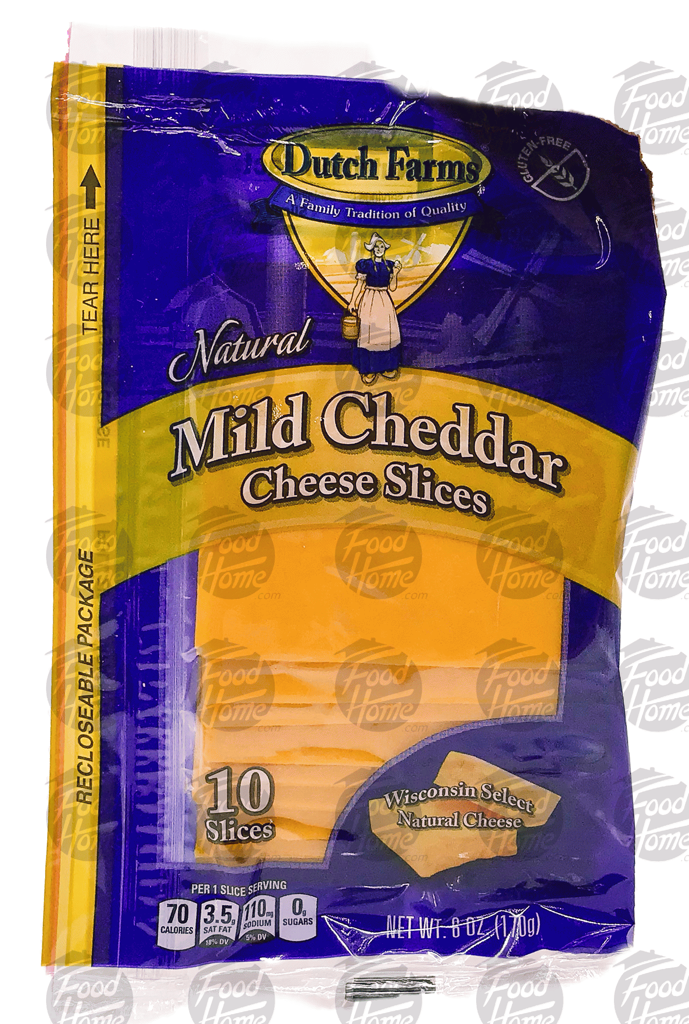 Dutch Farms  mild cheddar cheese slices, 10-count Full-Size Picture